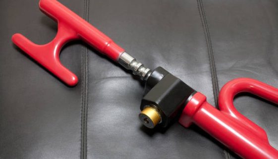 Theft prevention steering wheel lock